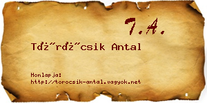 Töröcsik Antal névjegykártya