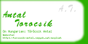 antal torocsik business card